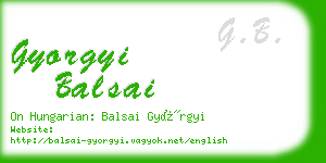 gyorgyi balsai business card